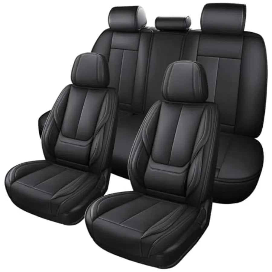 None Lumbar Support Car Seat Cover Waterproof Nappa Leather