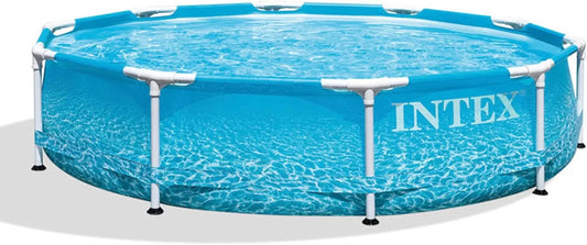 Round Above Ground Pool With Reinforced Sidewalls And Metal Frame