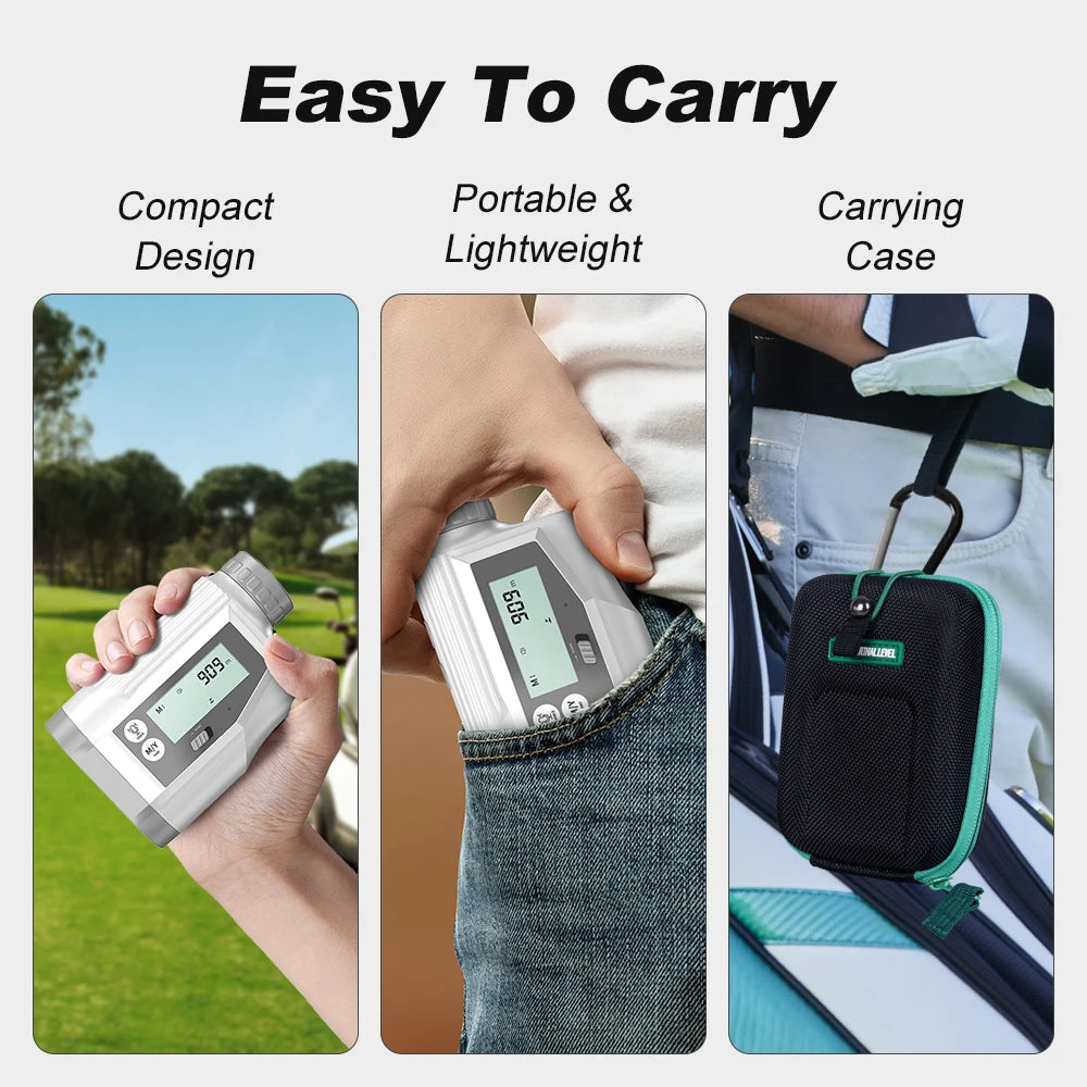 REVASRI Golf Rangefinder With Angle Switch Voice Prompts Side Display