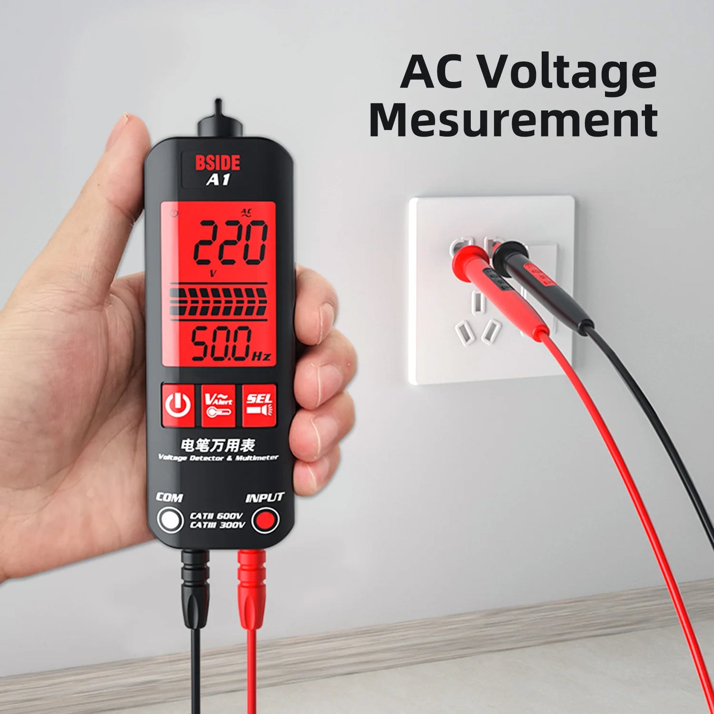 BSIDE A1 Voltage Tester Digital Multimeter Non Contact Volt Meter