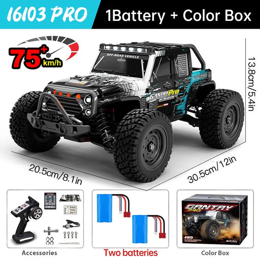 WLtoys 16101 Pro 4WD RC Car With LED Lights Monster