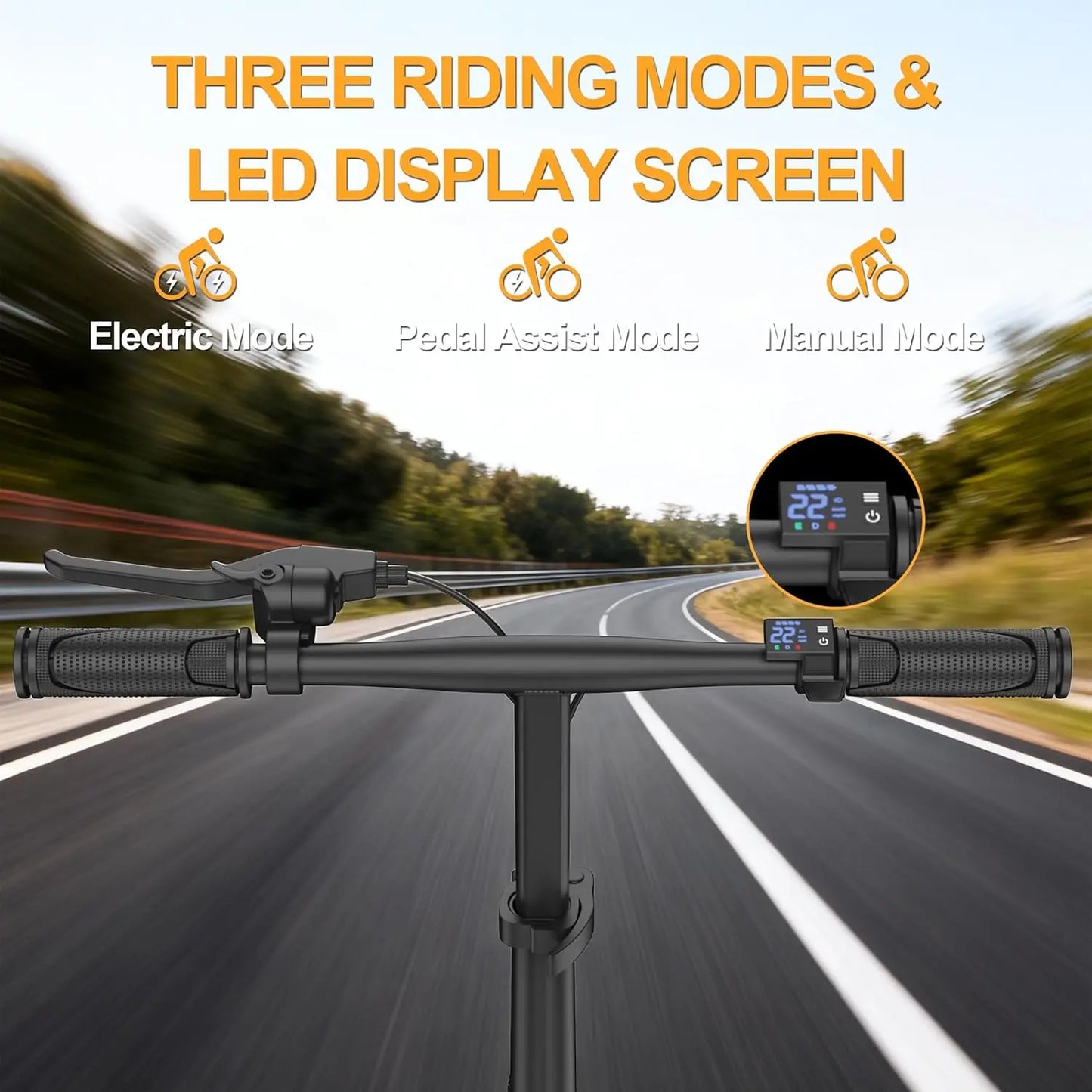 Ladped Foldable Electric Bike 500W 48V Dual Seat for Adults
