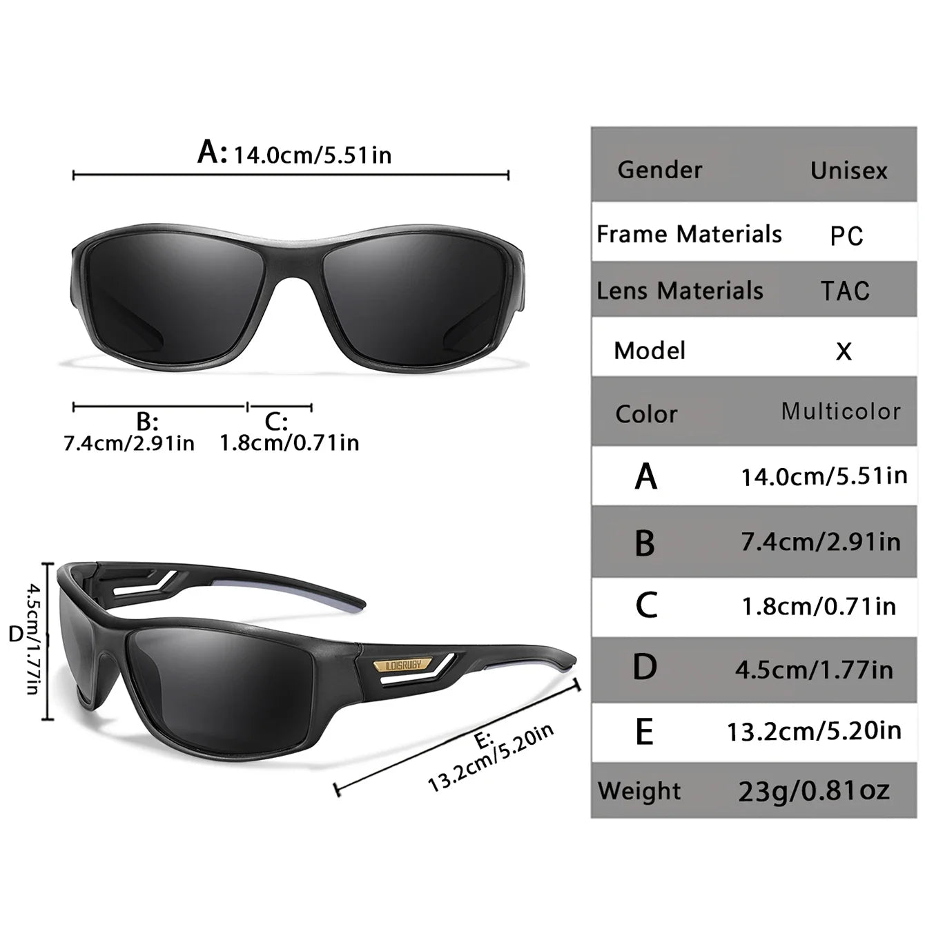 Polarized Fishing Sunglasses for Men UV400 Lens Outdoor Wear