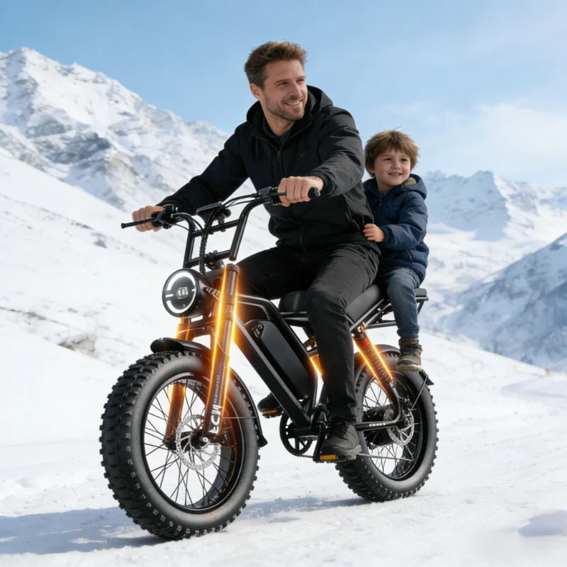 ZEFIORA Electric Fat Bike 1000W 30-50 MPH 30-60 Miles