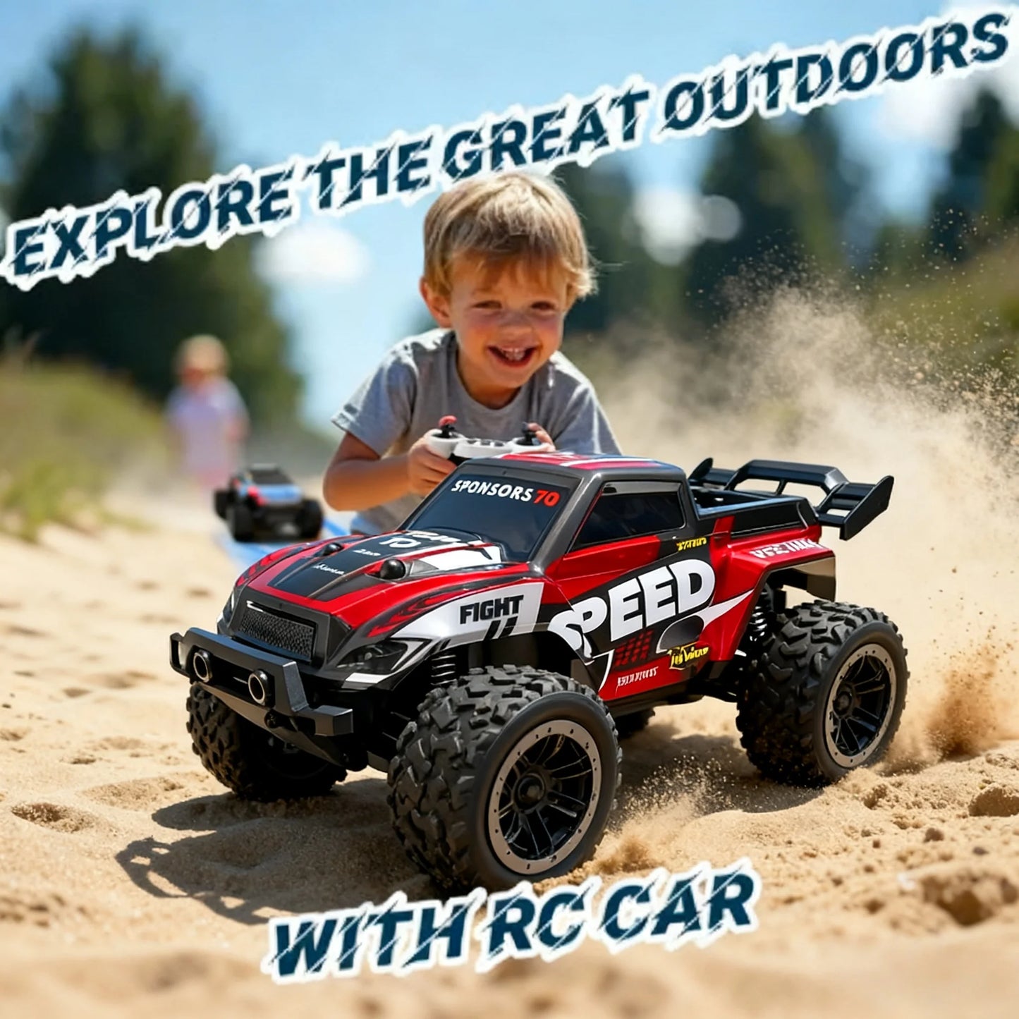 2.4GHz Remote Control Four-Wheel Drive Off-Road Truck With LED Lights