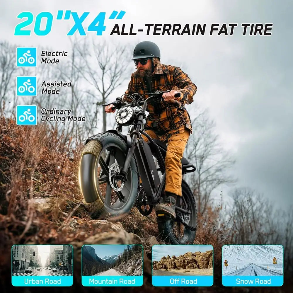 TST 1500W Electric Bike For Adults With 60 Miles Range
