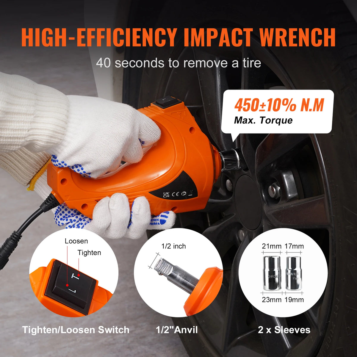 SucceBuy Electric Scissor Car Jack With Impact Wrench