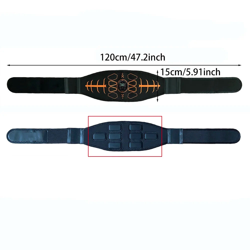 Rechargeable Smart Abs Trainer Belt For Full Body Massage