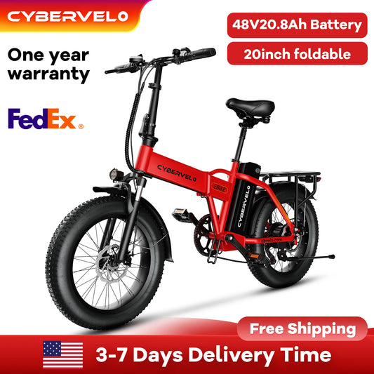 CYBERVELO Electric Fat Tire Off Road Foldable Bike EK4 EK5