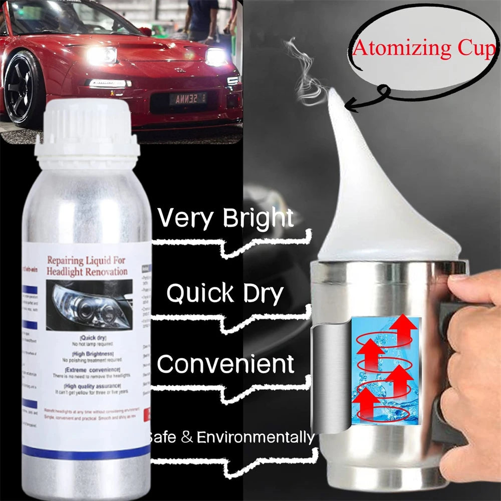 Headlight Polishing Kit for Auto Restoration 300ml Polish