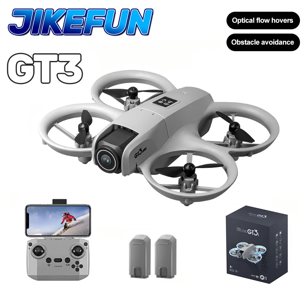 JIKEFUN GT3 RC Mini Drone 4K Dual Camera Aerial Photography