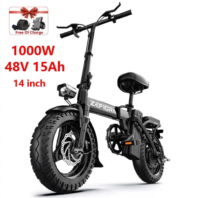 ZEFIORA Electric Fat Bike 1000W 30-50 MPH 30-60 Miles