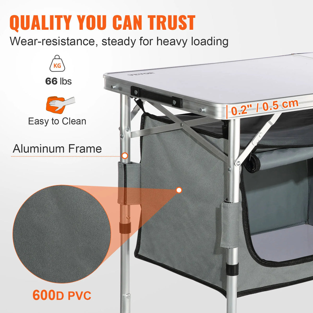 VEVOR Folding Camping Kitchen Table For Outdoor Cooking