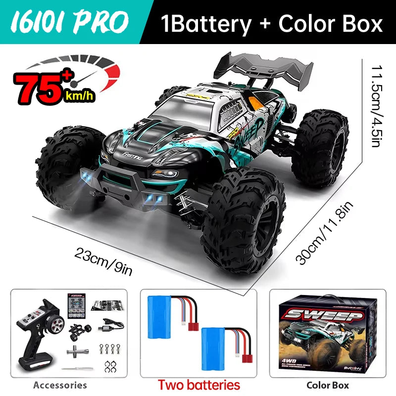 WLtoys 16101 Pro 4WD RC Car With LED Lights Monster