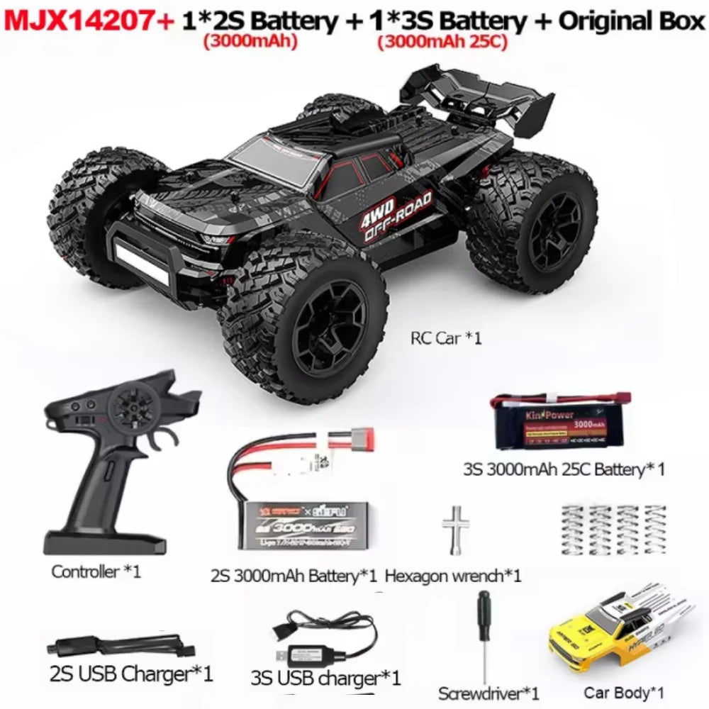 BEYONDSKY MJX Hyper Go 14207 4WD Brushless RC Car Dual Shells
