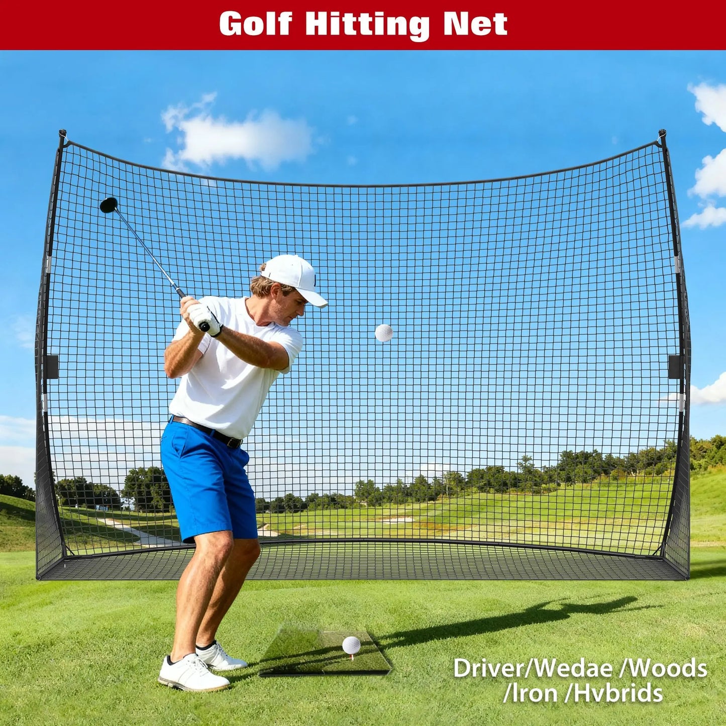 HiMISS Golf Practice Net Portable Backyard Hitting And Chipping Training