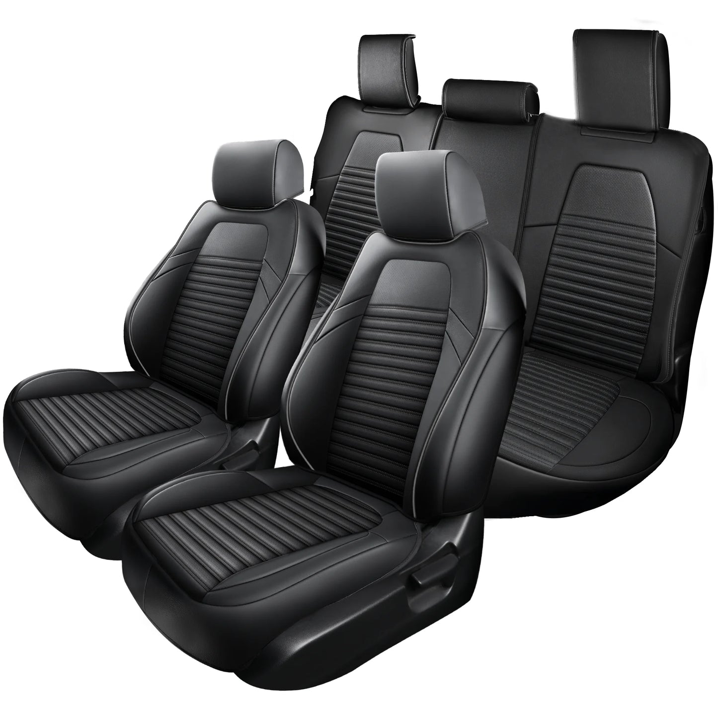 NONECN Honda CRV Custom-Fit Car Seat Covers Waterproof Napa Leather