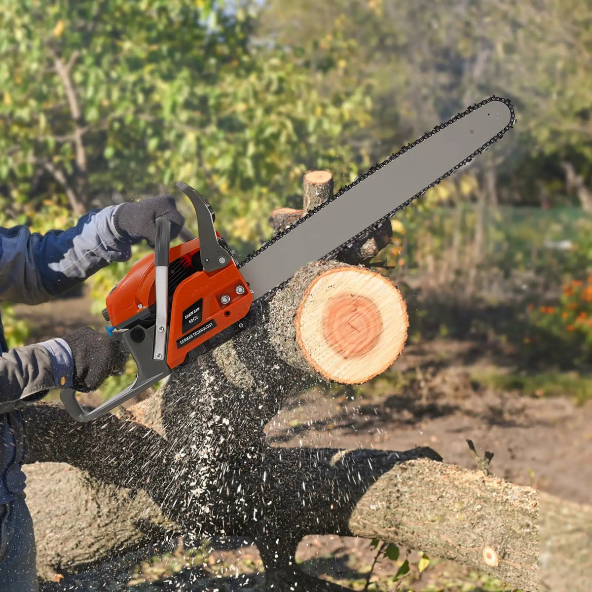 Bymaocar Gas Powered Chainsaw For Tree Cutting And Logging
