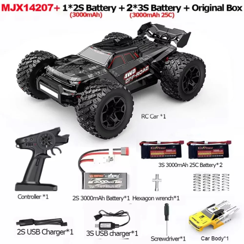 BEYONDSKY MJX Hyper Go 14207 4WD Brushless RC Car Dual Shells