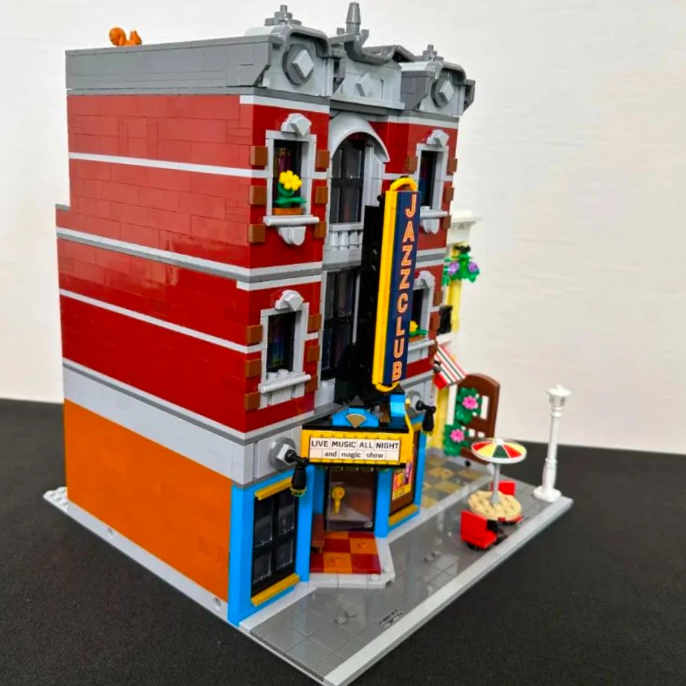 Brick Bank Corner MOC Street View Building Blocks Set