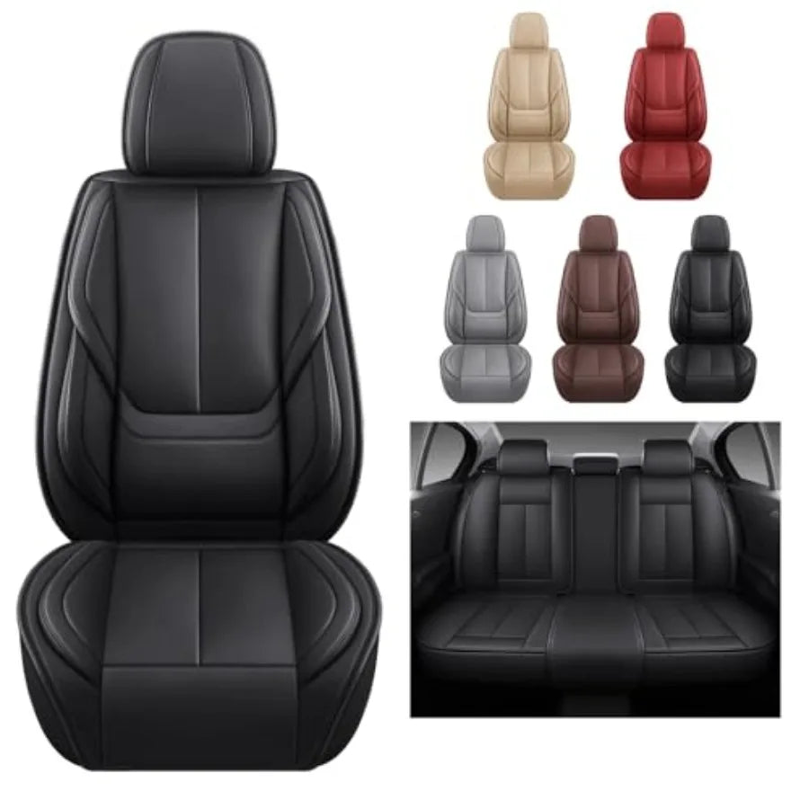 None Lumbar Support Car Seat Cover Waterproof Nappa Leather