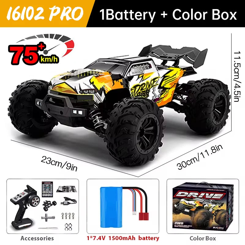 WLtoys 16101 Pro 4WD RC Car With LED Lights Monster