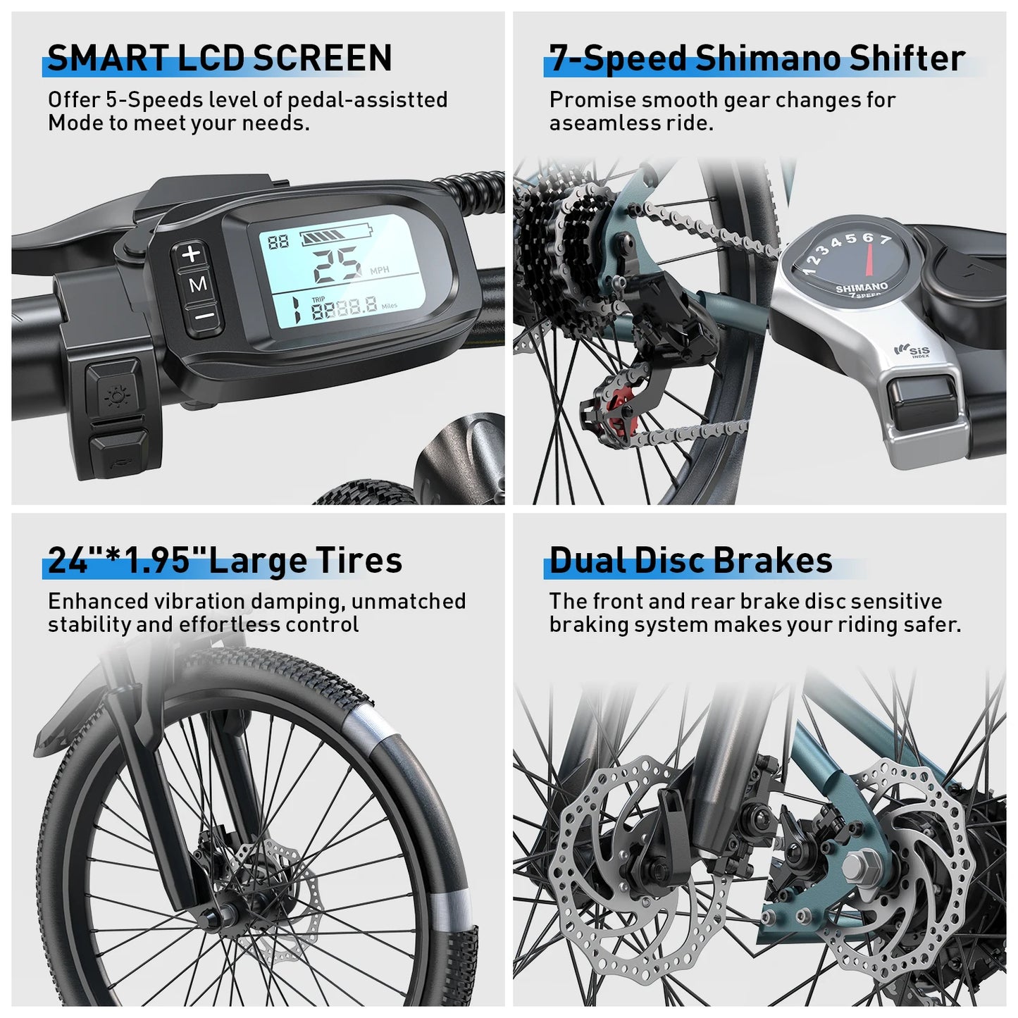 Electric Mountain Bike For Adults With 36V 500W Motor
