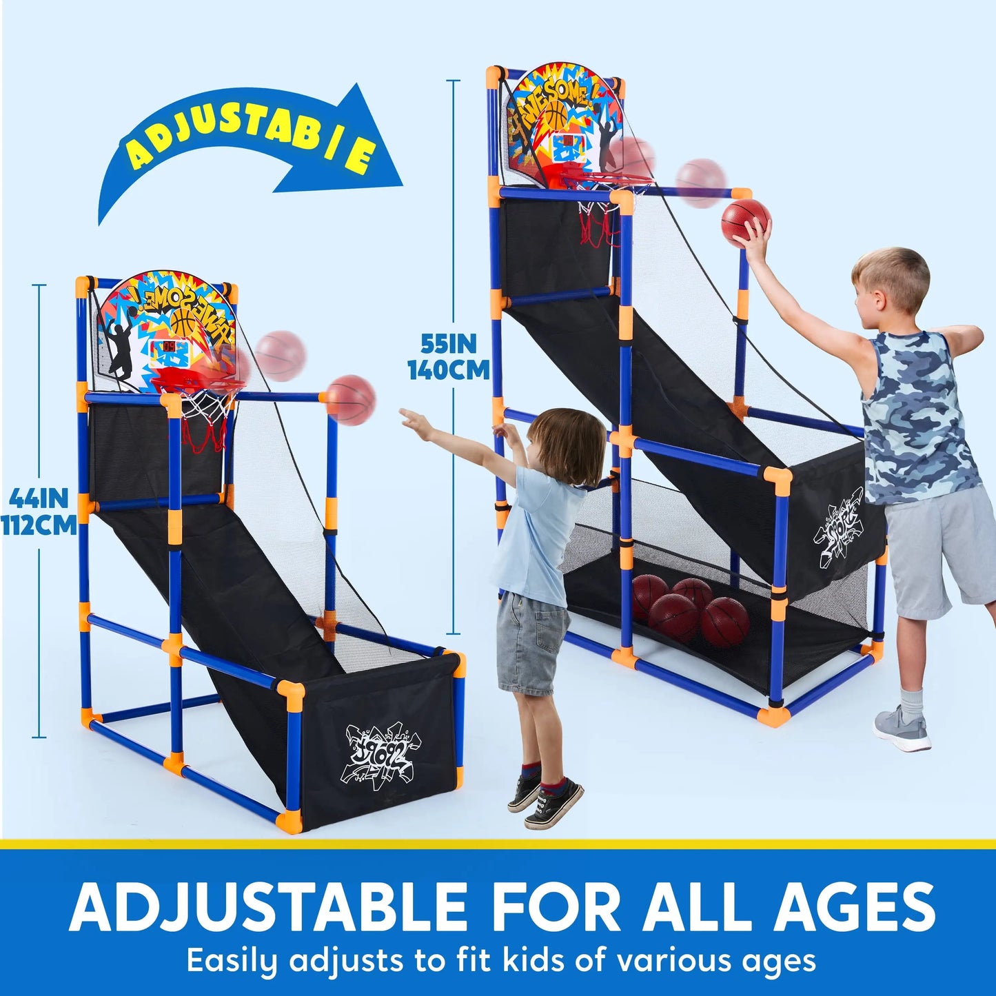 Joyfy LED Scoring Arcade Basketball Game With 4 Balls