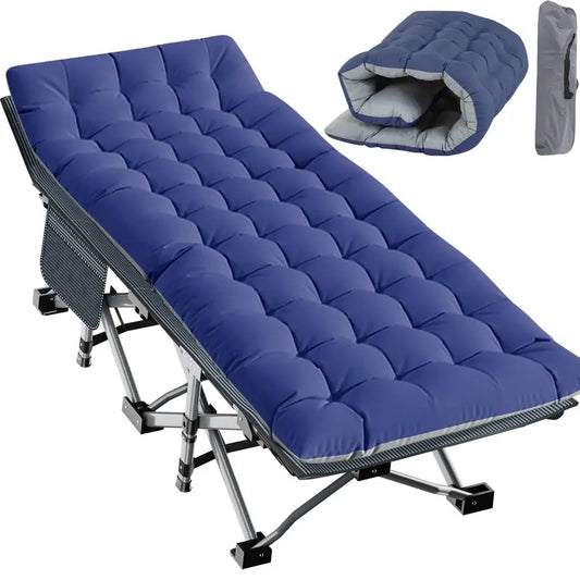 Folding Camping Cot With Pad For Adults Portable Camp Bed