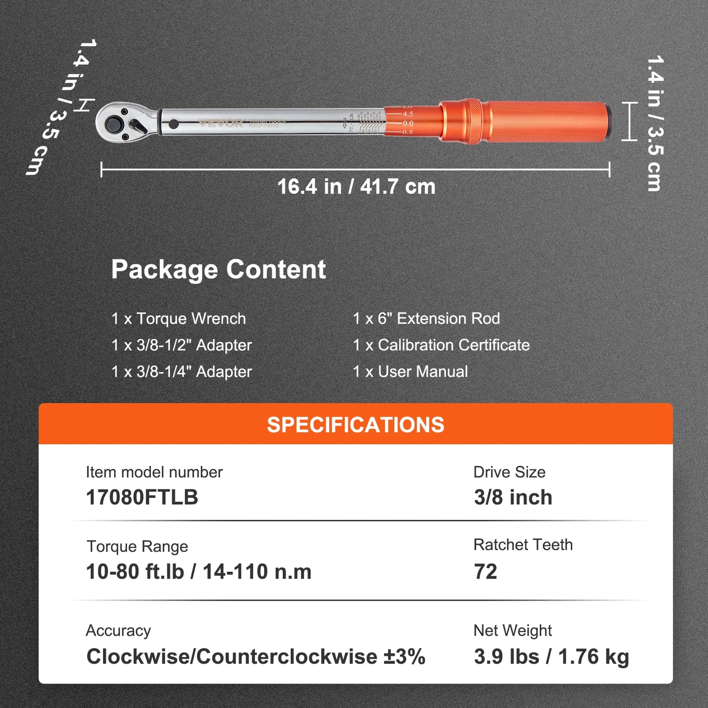 SucceBuy Precision Pointer Torque Wrench Set