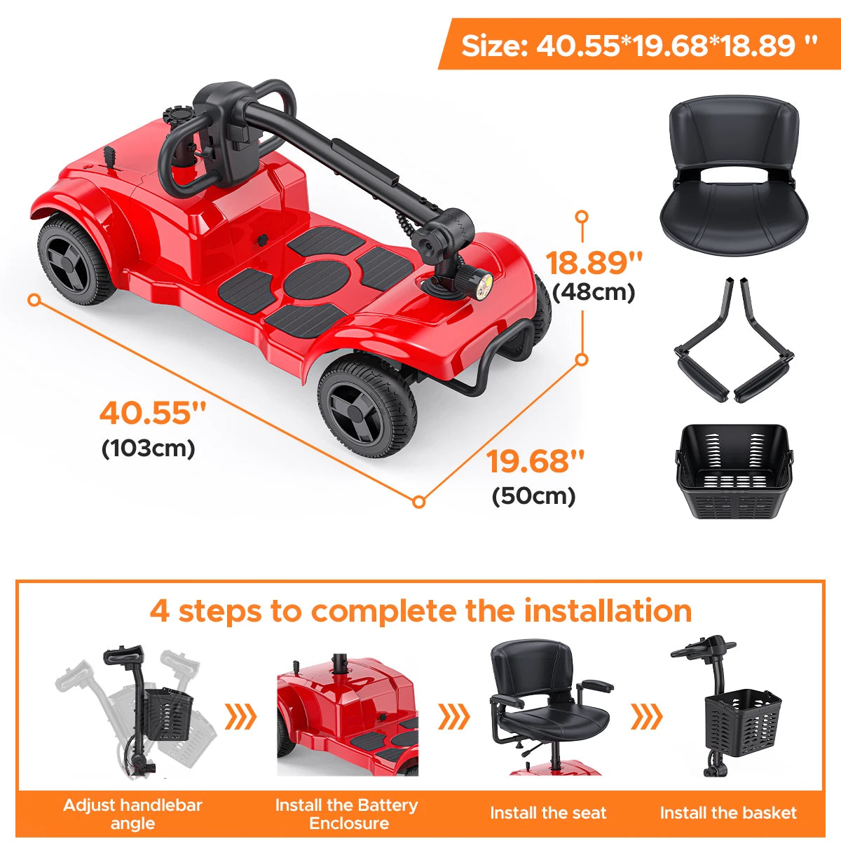 ENGWE Four-Wheeled Electric Scooter 250W 24V 12Ah Battery