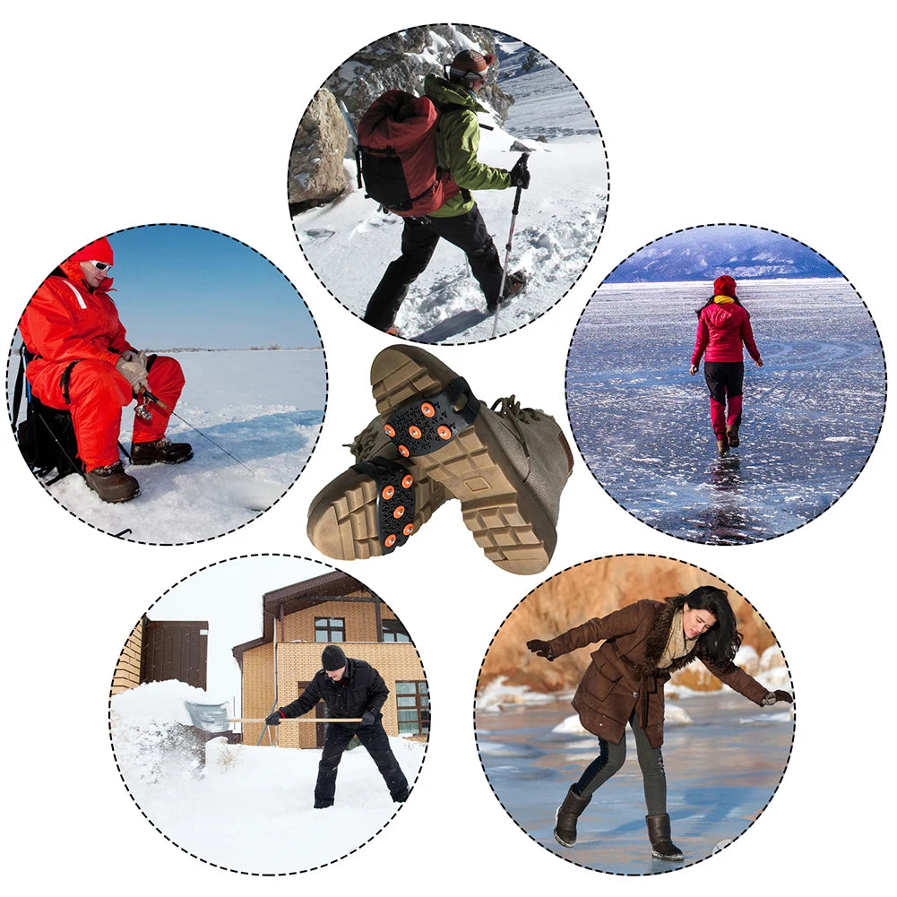 Five Stud Anti Slip Crampons Snow Claw for Winter Walking and Hiking