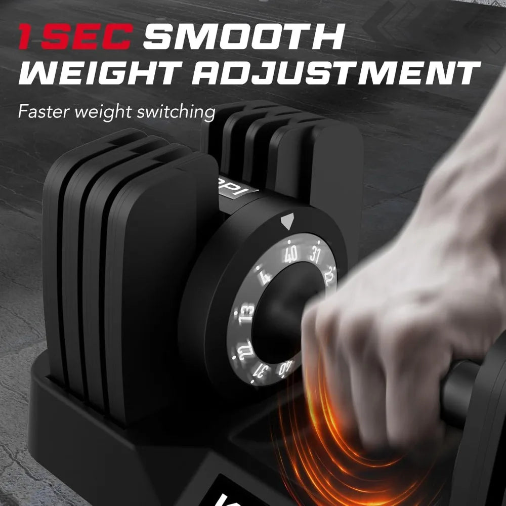 Adjustable Dumbbell Set with Anti Slip Handle for Home Gym