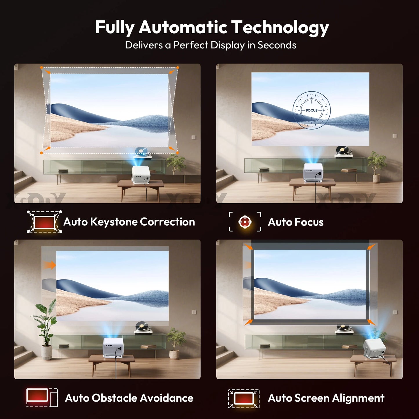XGODY N6 Pro Netflix 4K Android Voice Control Projector