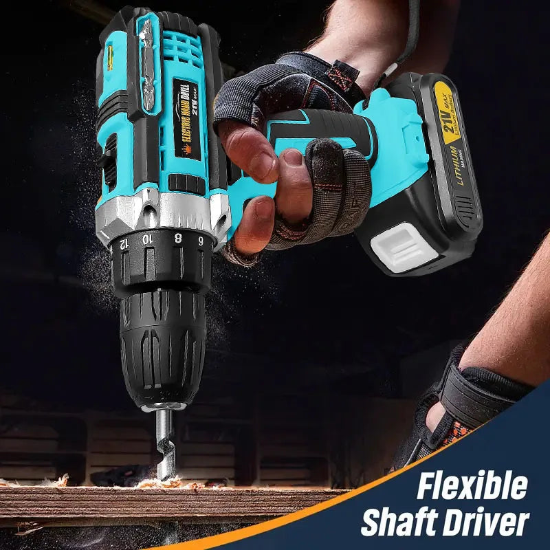 21V Cordless Drill Set With Multifunction Electric Screwdriver