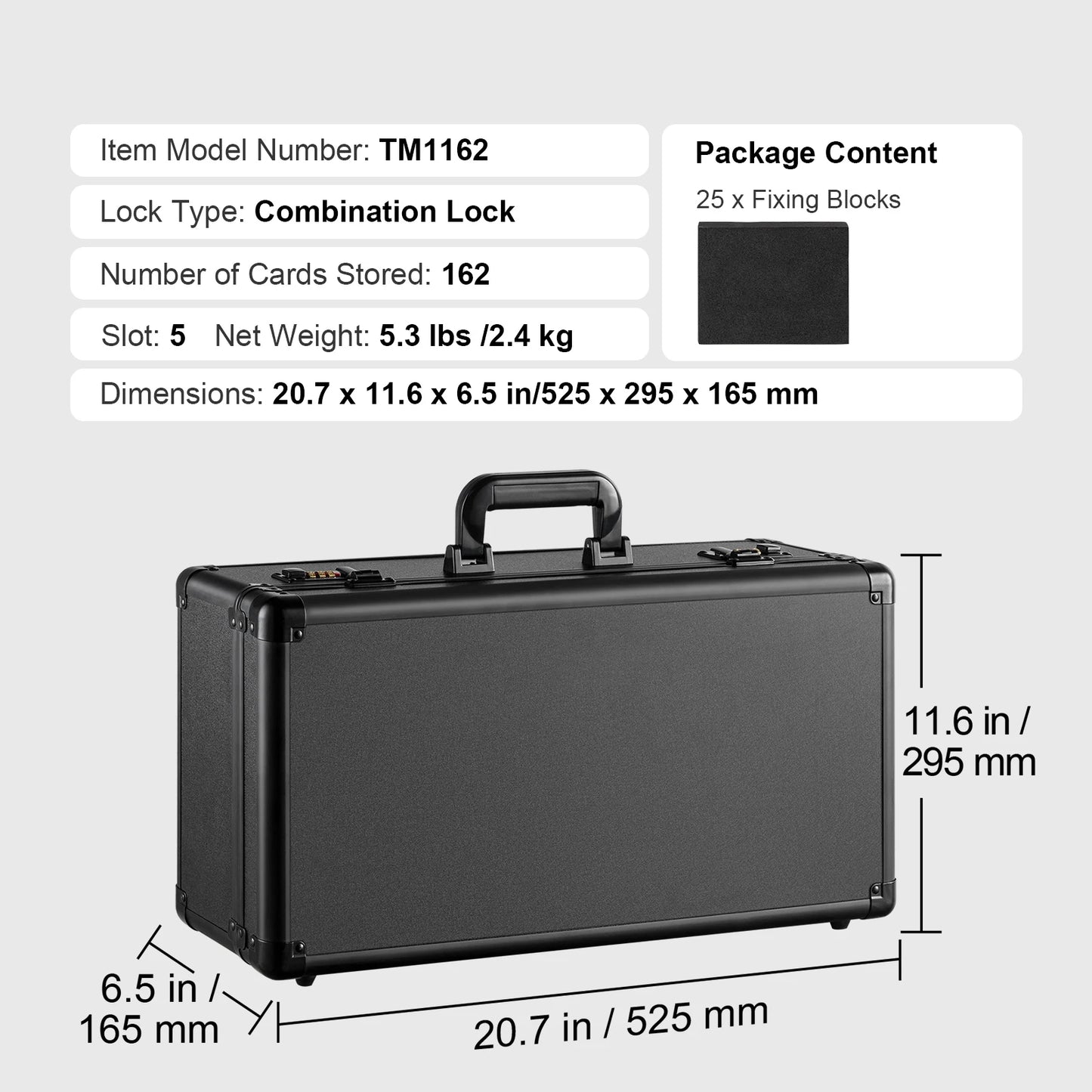 SucceBuy Graded Card Storage Box 4 Or 5 Slots Lock
