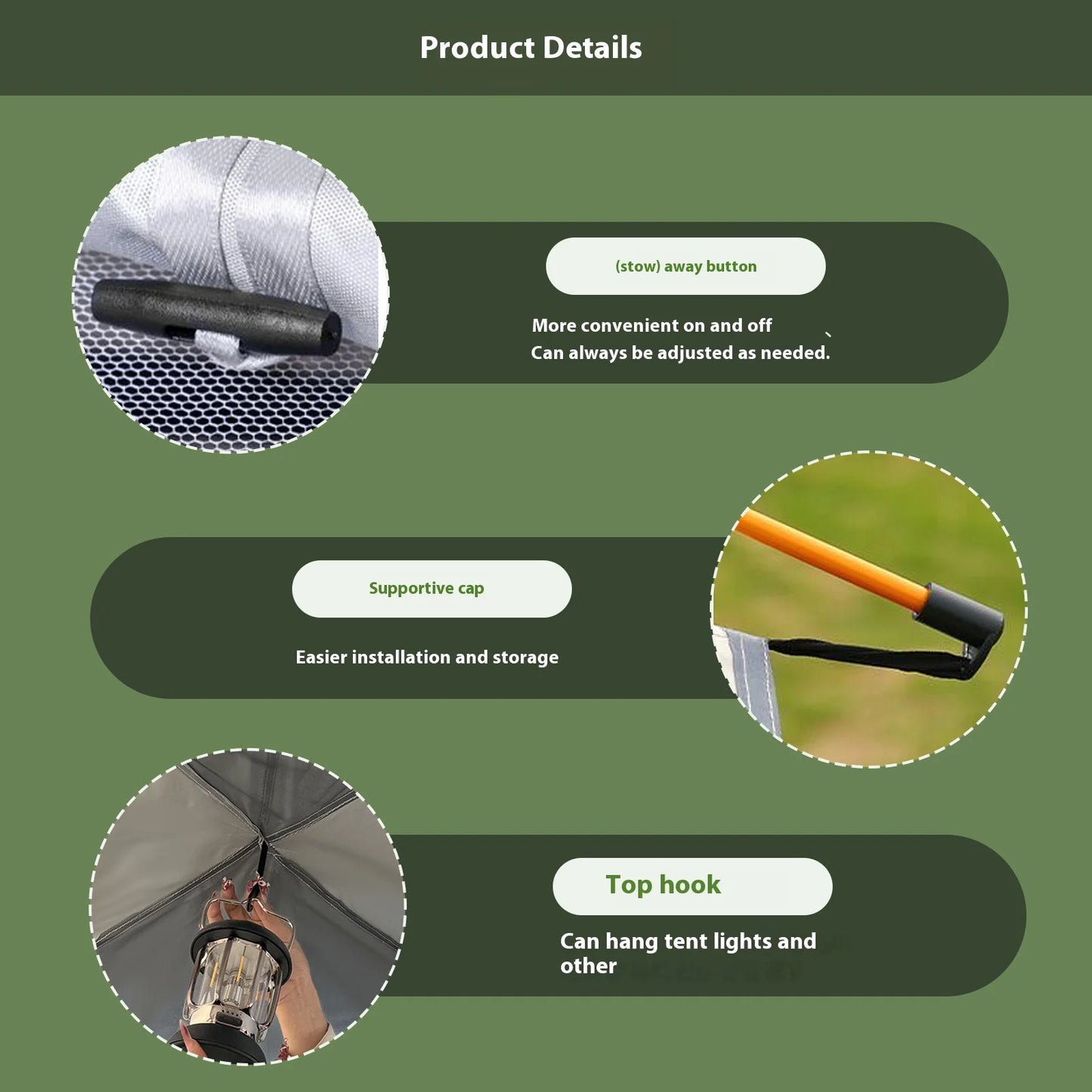 Pakicetus Auto Tent Quick Setup All Weather Portable Sunshade
