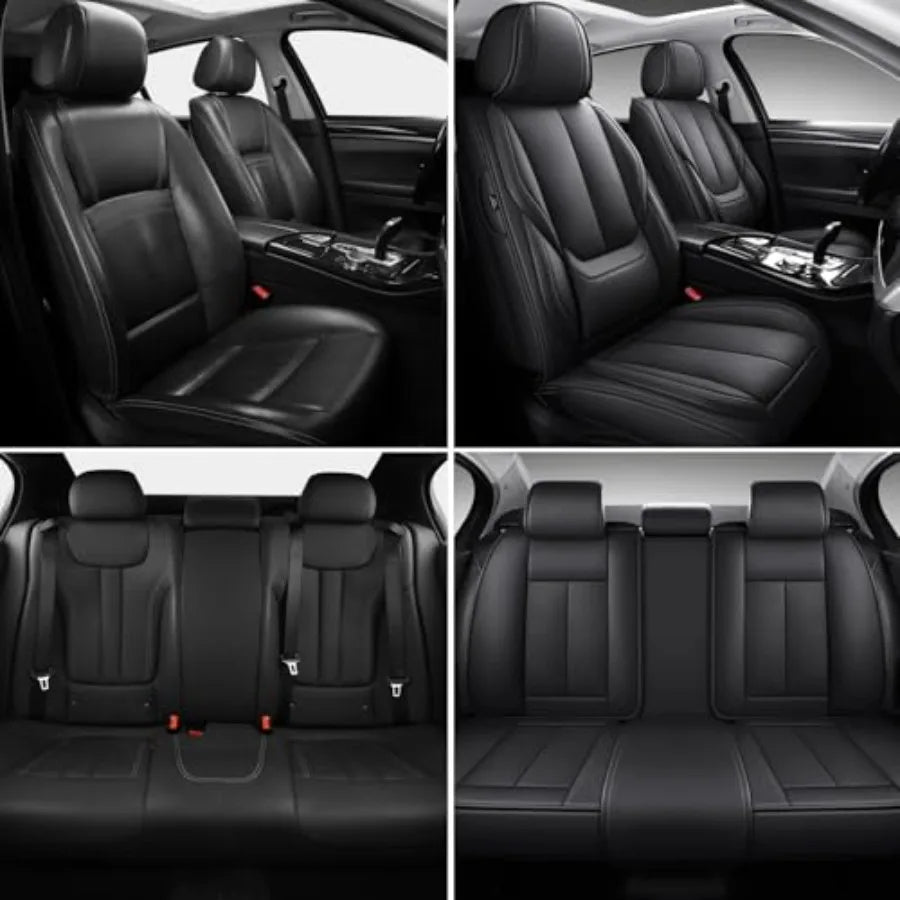 None Lumbar Support Car Seat Cover Waterproof Nappa Leather