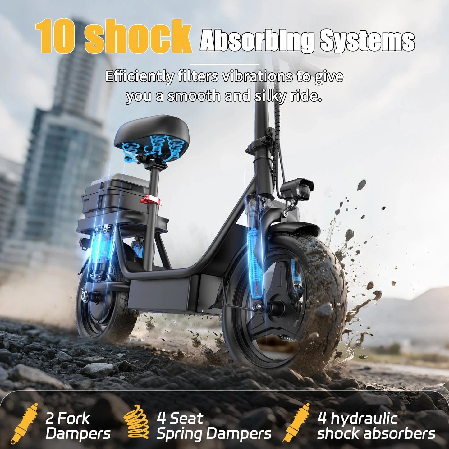 UPlee GQ8 Folding Electric Bike 250W Motor 48V 15Ah Battery