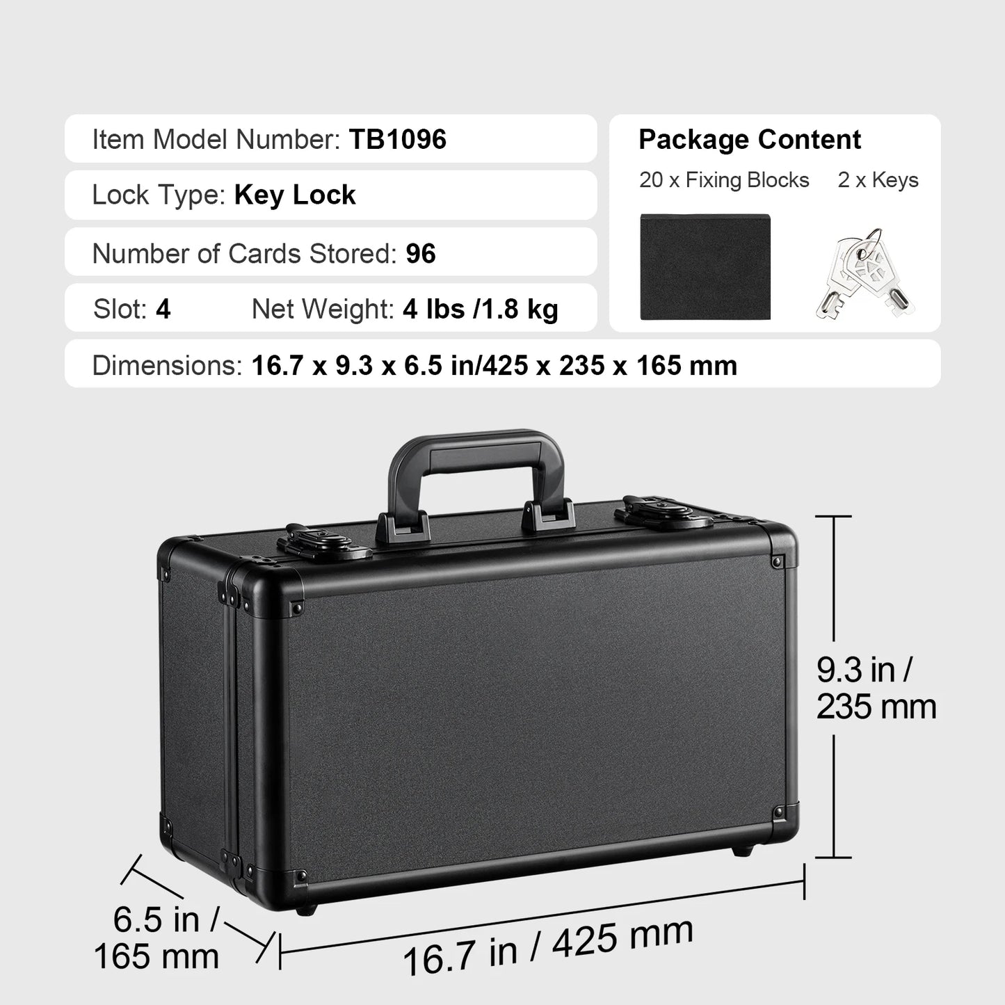 SucceBuy Graded Card Storage Box 4 Or 5 Slots Lock