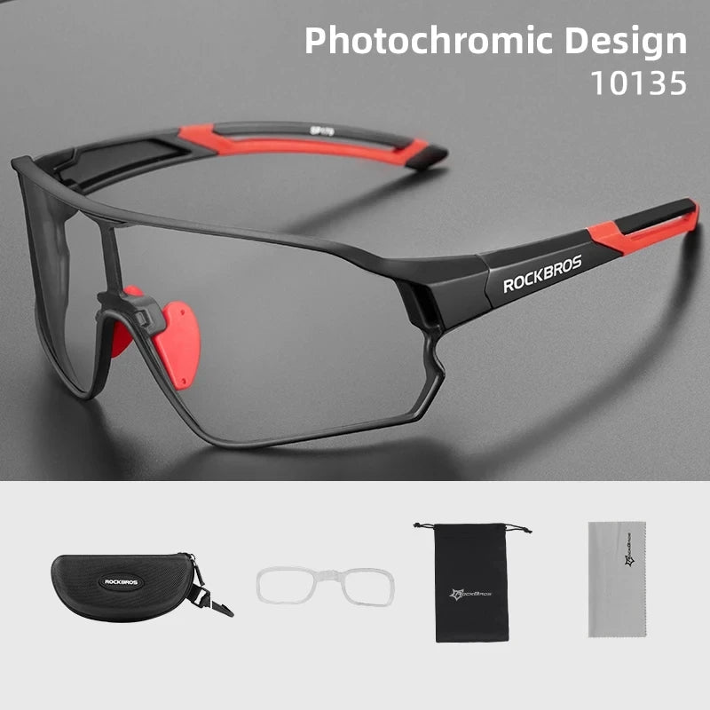 Rockbros Lightweight Photochromic Cycling Sunglasses With UV400