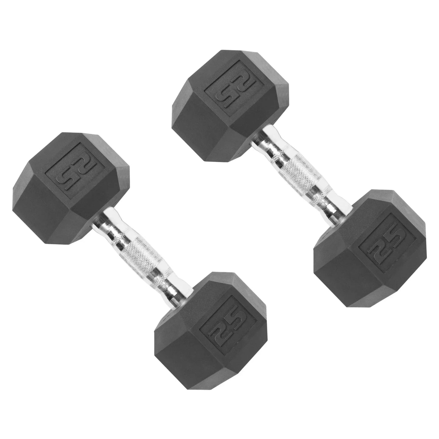 Hex Dumbbell Set 50lb, 2x25lb Weights for Home Gym Use