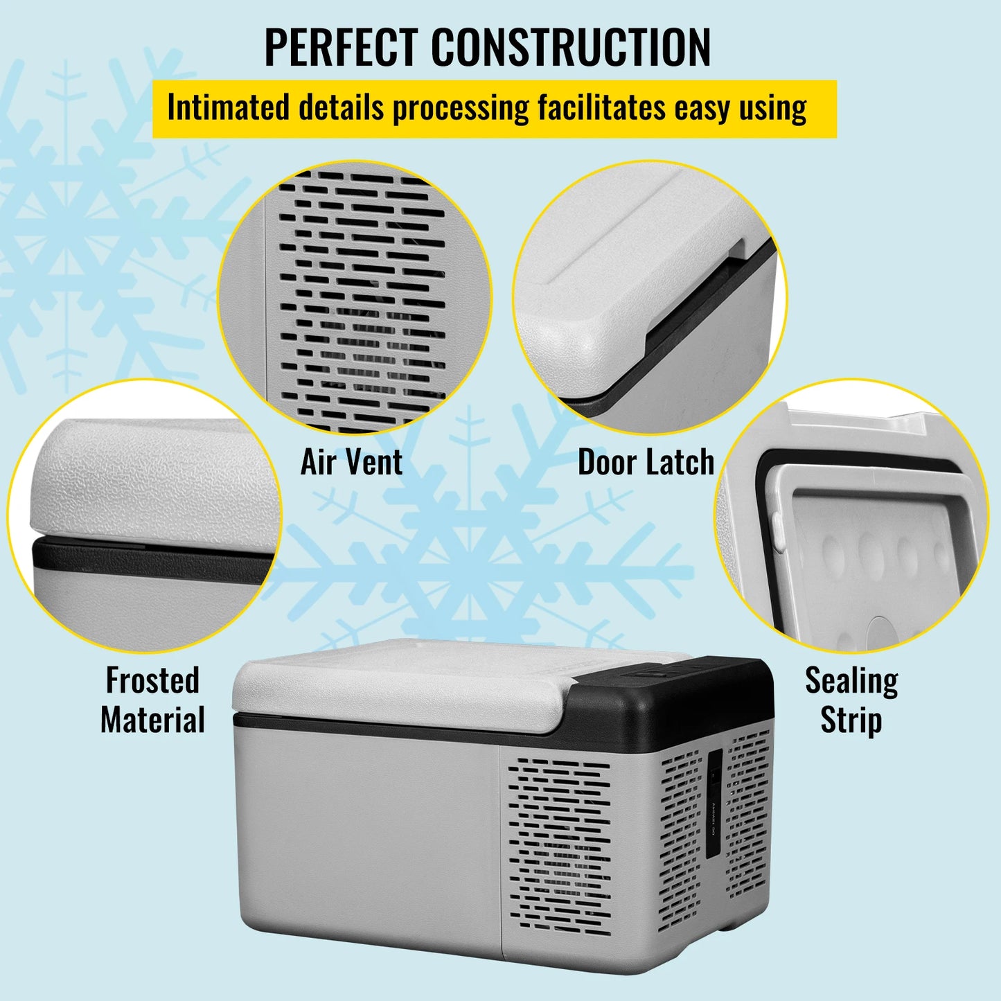 VEVOR Car Refrigerator Portable Compressor Fridge Freezer RV DC AC