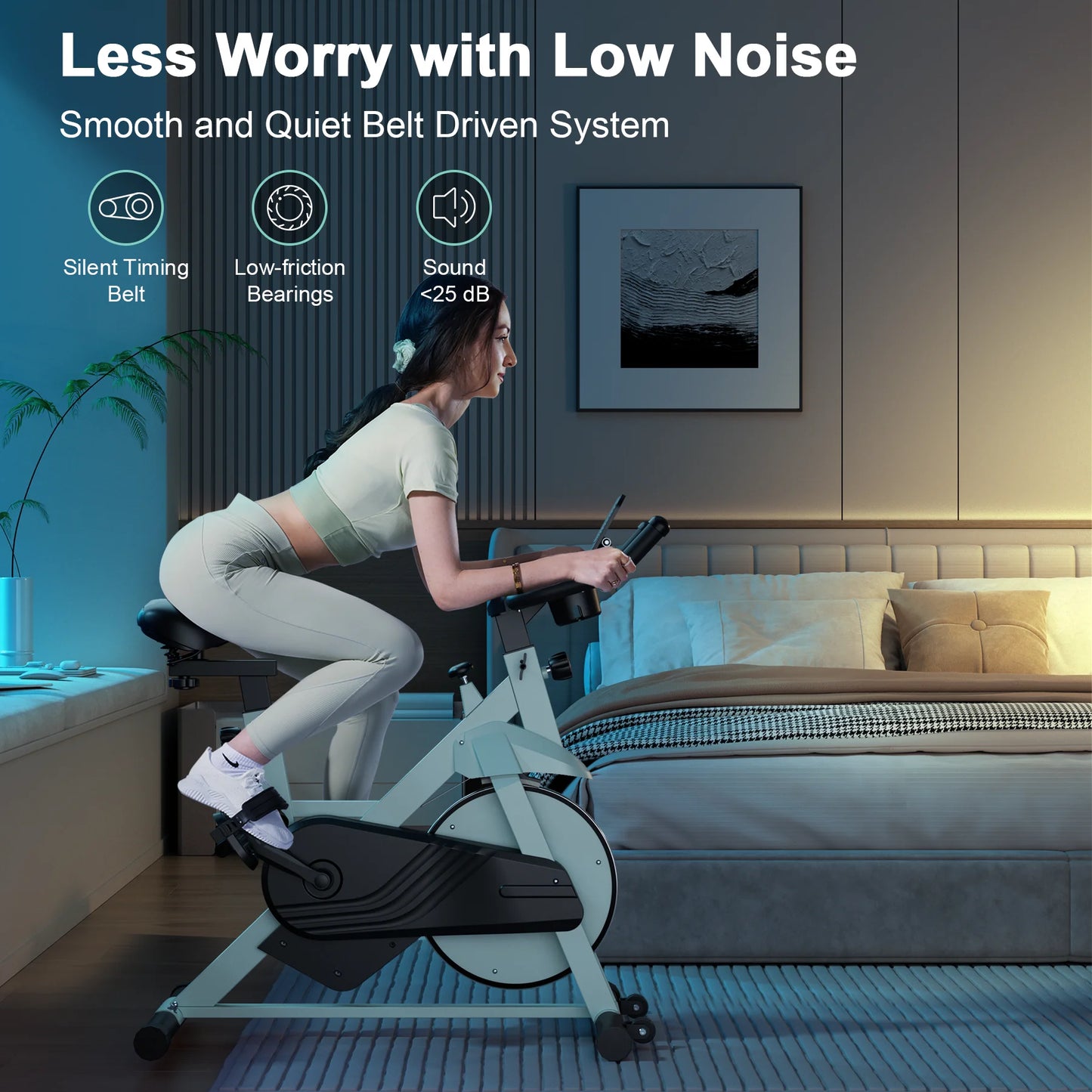 Superun Exercise Bike 32-Level Magnetic Resistance Home Trainer