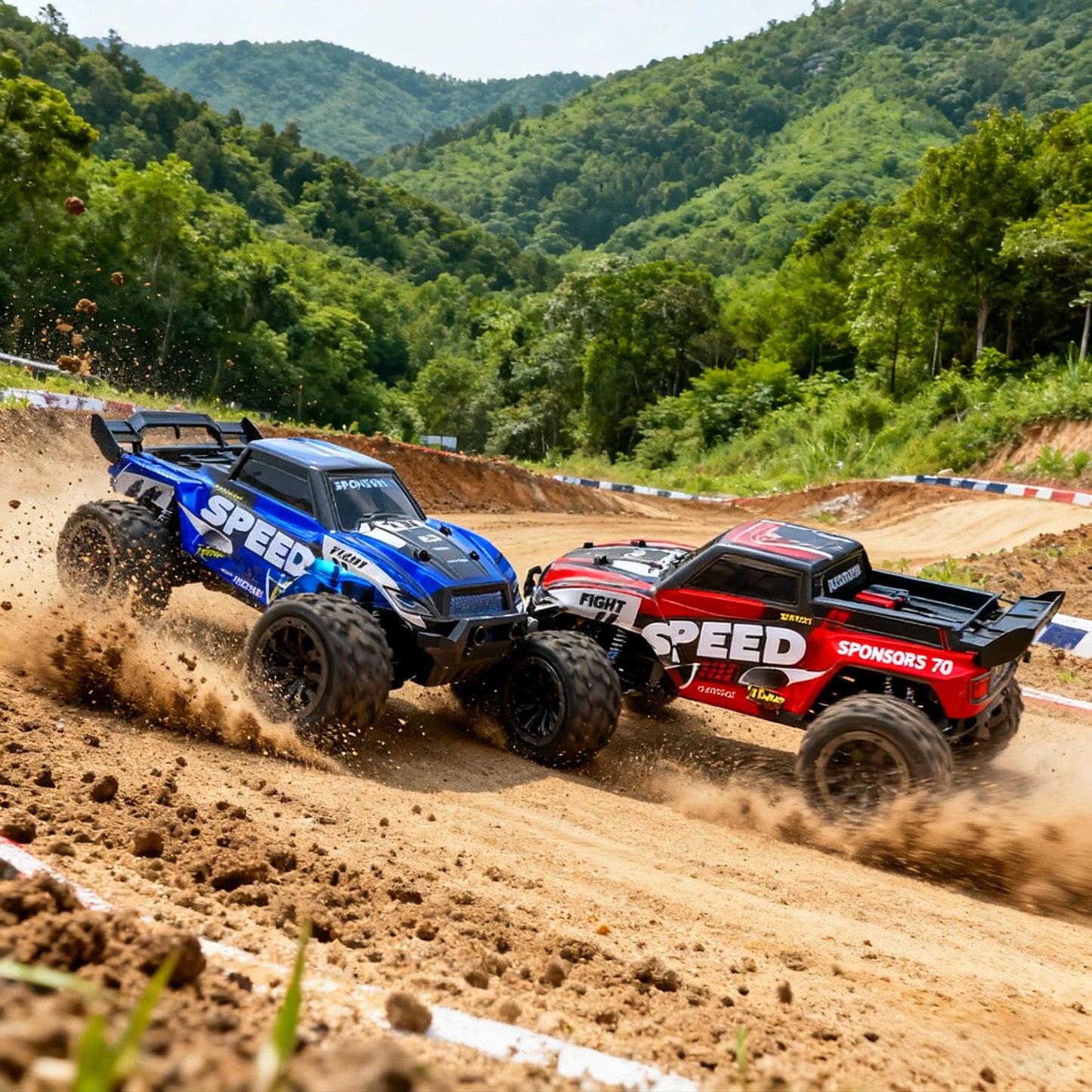 2.4GHz Remote Control Four-Wheel Drive Off-Road Truck With LED Lights
