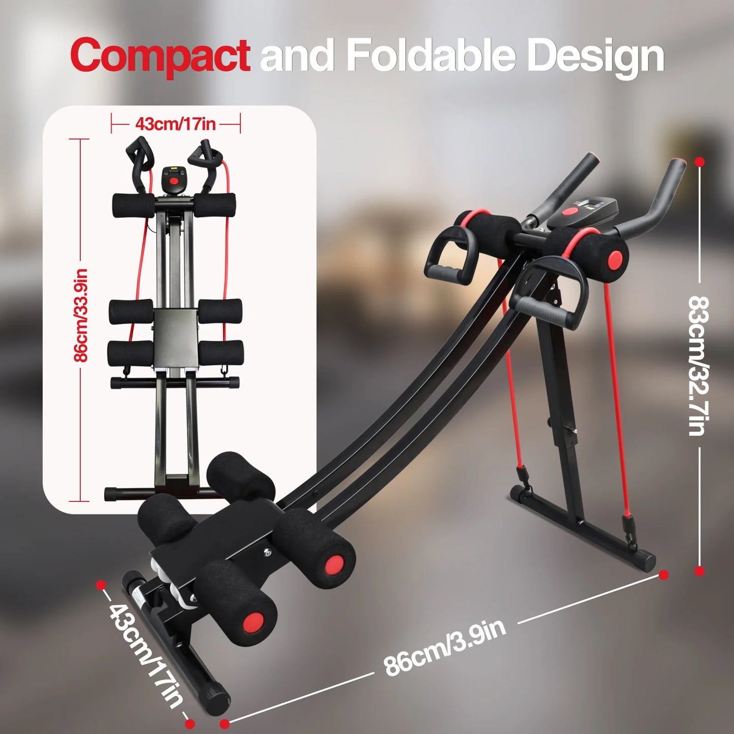 Foldable Ab Machine for Home Gym Core and Abs Training