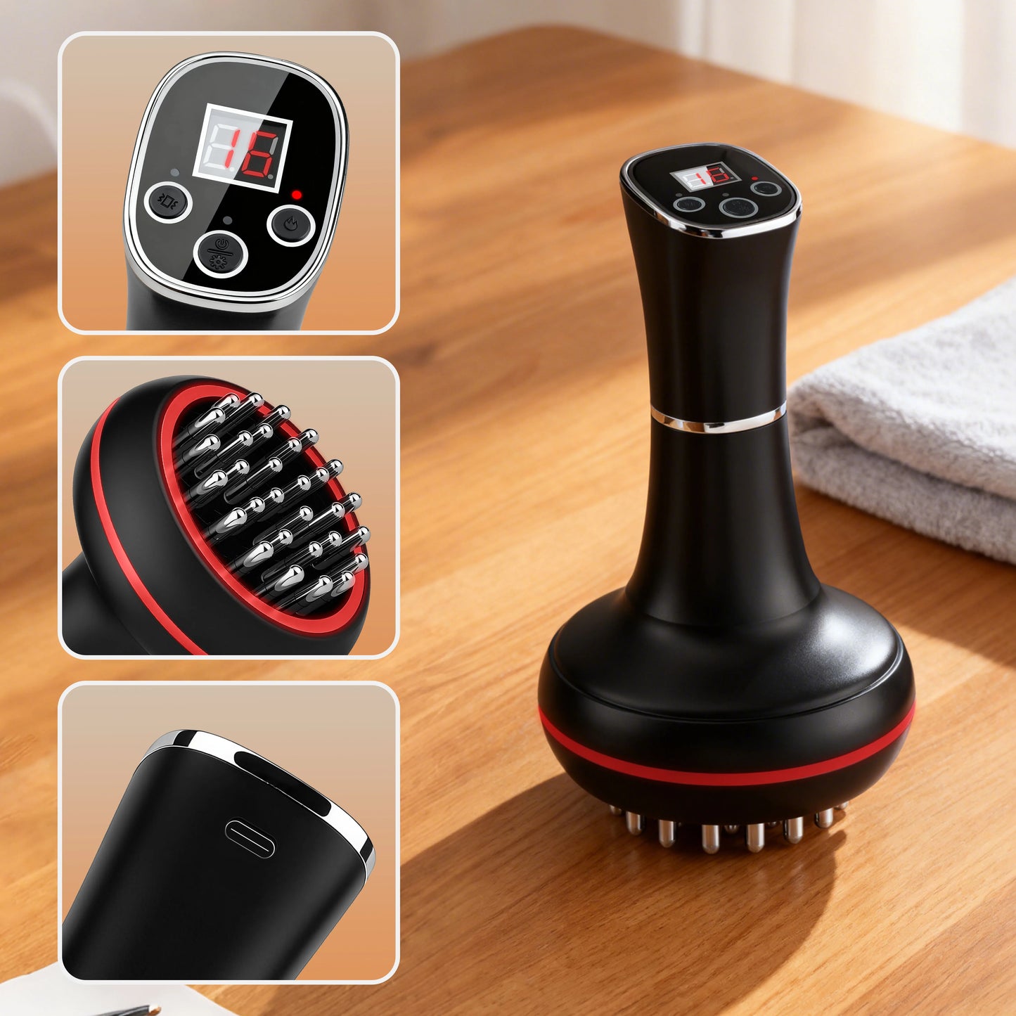 Aedwdpe Handheld Electric Meridian Brush For Full Body Massage