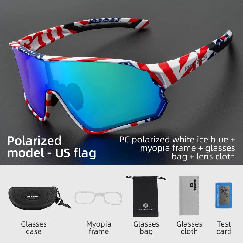 ROCKBROS Polarized Cycling Sunglasses UV400 Protection Unisex Eyewear