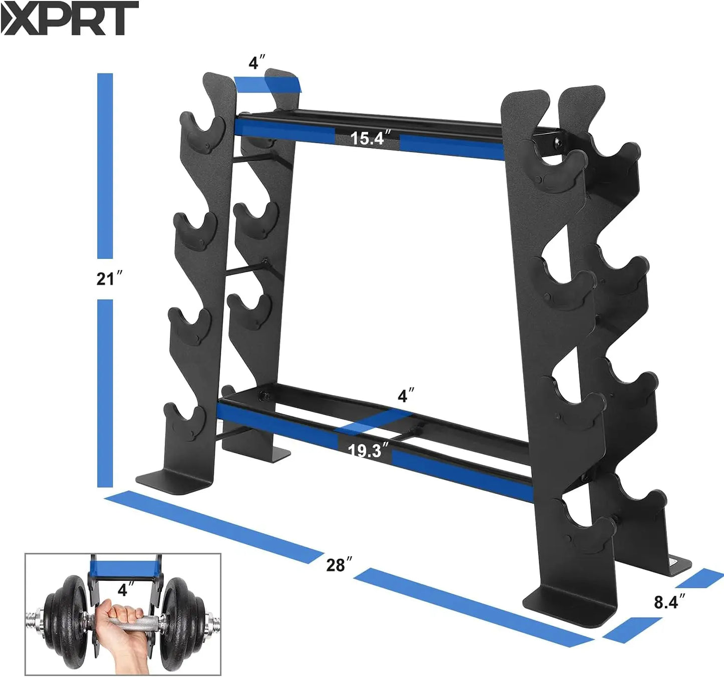 Heavy-Duty Dumbbell Rack With 400 Lbs Capacity