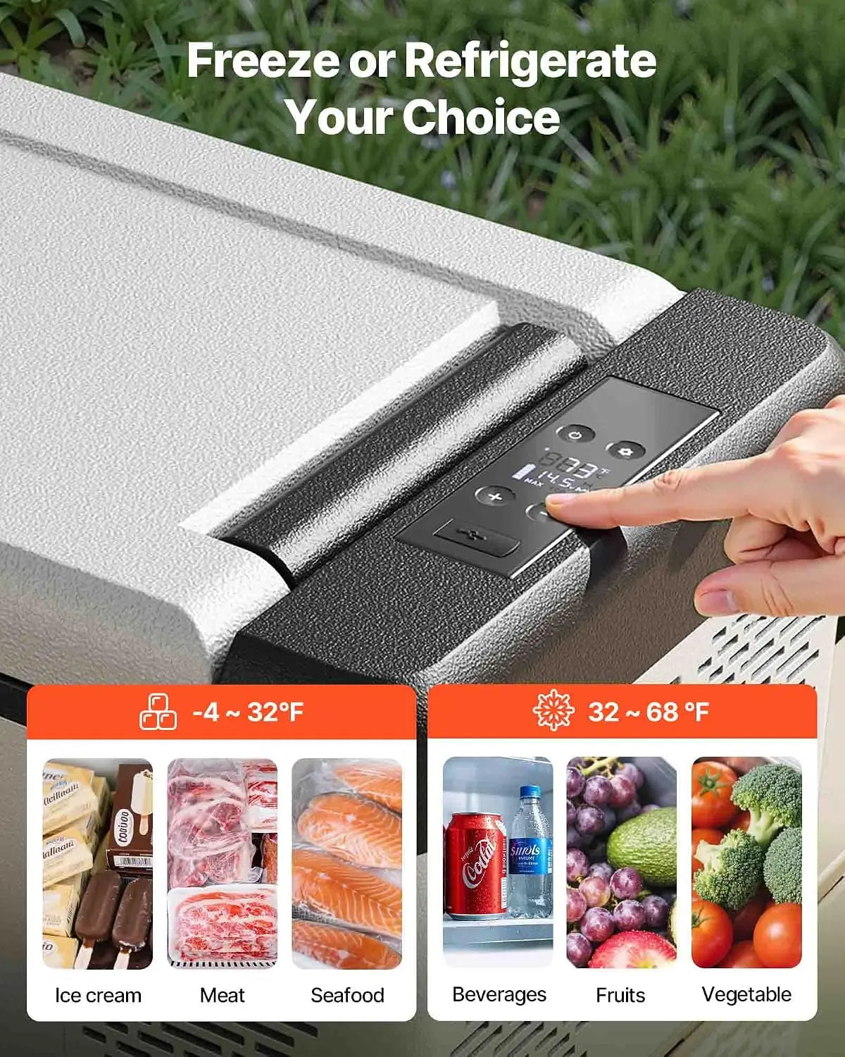 Portable Smart Car Refrigerator With App Temperature Control